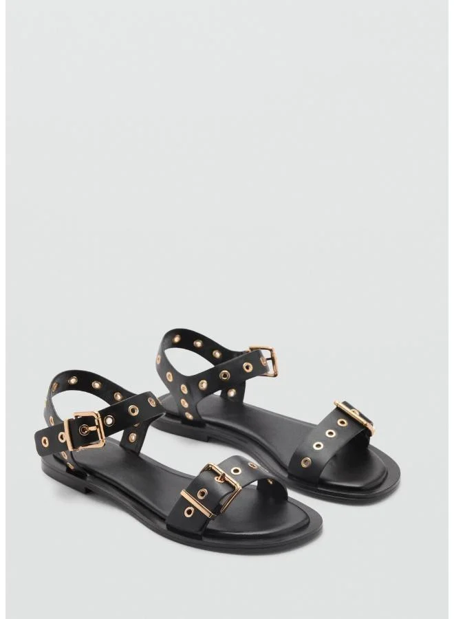 MANGO strappy sandals with eyelets